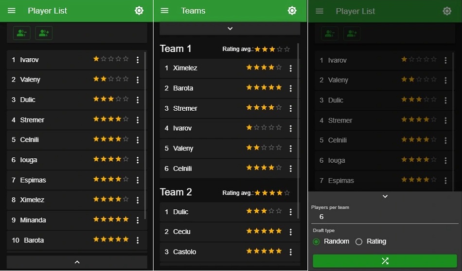 Team Draft | Web App